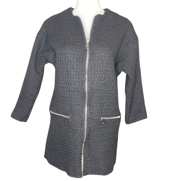 B Sweet Jackets & Blazers - B Sweet Women's Wool Blend Tweed Coat Jacket Zip with Zipper Pockets Sz Small